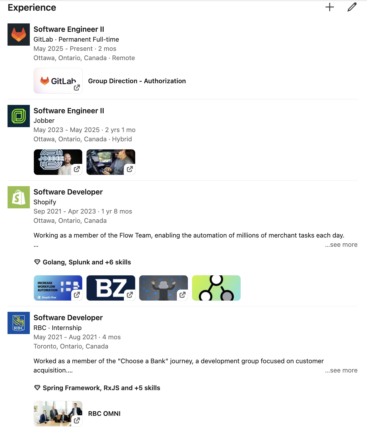 Experience with links